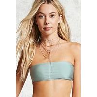 Metallic Bandeau Bikini Top