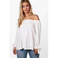 Melissa Off The Shoulder Top - cream