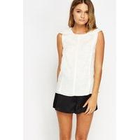 Mesh Overlay Sleeveless Top