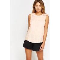 Mesh Overlay Sleeveless Top