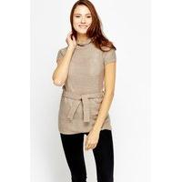 metallic kable knit jumper