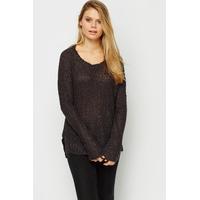 Metallic Blend Loose Knit Jumper