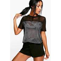 mesh sports tshirt black