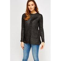 Metallic Cable Knit Jumper