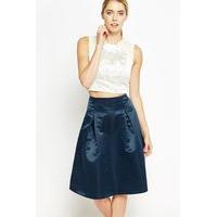 Metallic Contrast Sleeveless Cropped Top