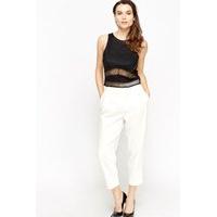 Mesh Insert Black Cropped Top