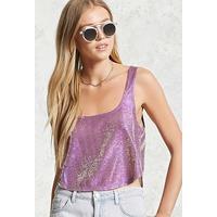 Metallic Cropped Tank Top