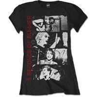 medium black 5 seconds of summer photo stacked ladies t shirt