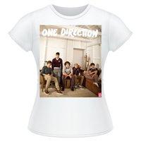 Medium White Ladies One Direction Band Lounge Colour T-shirt