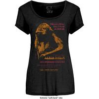 medium black ladies janis joplin t shirt