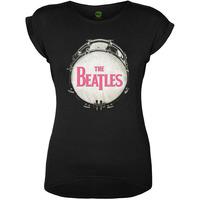 Medium Black Ladies The Beatles Drum T-shirt