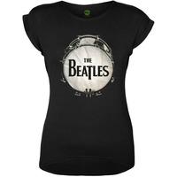 Medium Black Ladies The Beatles Drum T-shirt