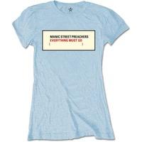 Medium Blue Ladies Manic Street Preachers Everything Must Go T-shirt
