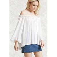 Mesh Off-the-Shoulder Top