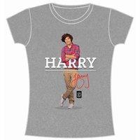 Medium Grey Ladies One Direction Harry Standing Pose T-shirt