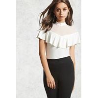 Mesh Ruffle Top