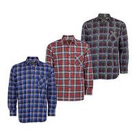 Men\'s Printed Flannel Shirt, Blue-Multi, Size Large, Cotton