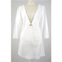 Mexx - Size 12 - White - Linen Smock Tunic