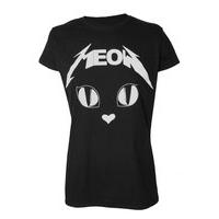 metal meow t shirt size l