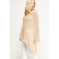 Metallic Loose Knit Poncho