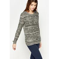 Metallic Loose Knit Encrusted Front Jumper