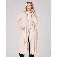 Merino Wool-Mix Longline Cardigan