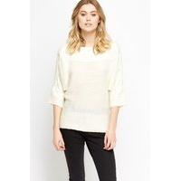 Metallic Cable Knit Casual Jumper