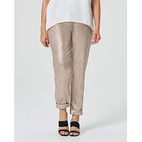 Metallic Linen Mix Trouser Regular