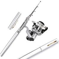 Meiyu Pocket Pen Aluminum Alloy Fishing Rod Pole Reel Combos With HIG2000 Reel 50m lines H3 1m