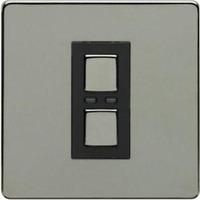 megaman lightwaverf 230v 1 gang dimmer black chrome master unit