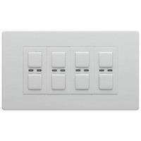 Megaman LightwaveRF 230V 4 Gang Master Dimmer - White