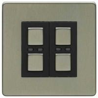 megaman lightwaverf double slave dimmer stainless steel