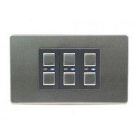 megaman lightwaverf 250w 3 gang dimmer stainless steel