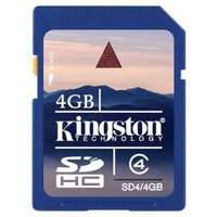 Memory/4GB SDHC Class 4 Flash Card