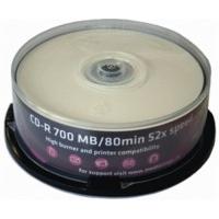 MediaRange CD-R 700MB 80min 52x printable 25pk Spindle