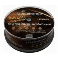 MediaRange CD-R 800MB 90min Multispeed 25pk Spindle