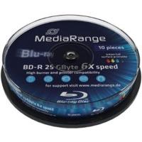 MediaRange BD-R 25GB 135min 6x Inkjet Fullsurface printable 10pk Spindle