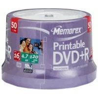 Memorex DVD+R 4, 7GB 120min 16x 50pk Spindle