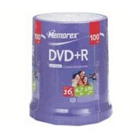 Memorex DVD+R 4, 7GB 120min 16x 100pk Spindle