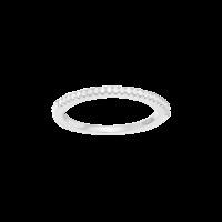 METRIC 1.5mm STERLING SILVER & WHITE CRYSTAL RING