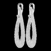 metric 52mm sterling silver white crystal earrings