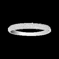 metric sterling silver white crystal hinged bangle