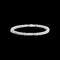 METRIC STERLING SILVER & WHITE CRYSTAL HINGED BANGLE