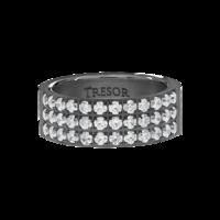 METRIC 8mm STAINLESS STEEL & WHITE CRYSTAL RING