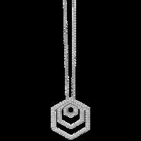 METRIC STERLING SILVER & WHITE CRYSTAL PENDANT with CHAIN