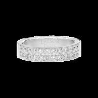 METRIC 5mm STAINLESS STEEL & WHITE CRYSTAL RING