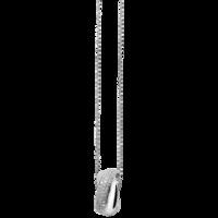 METRIC STERLING SILVER & WHITE CRYSTAL PENDANT with CHAIN
