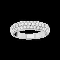 METRIC 5mm STERLING SILVER & WHITE CRYSTAL RING