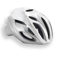 met rivale white silver helmet