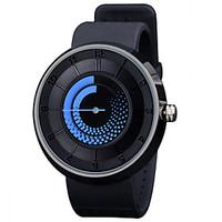 Men\'s Women\'s Unisex Fashion Watch Casual Watch LED Quartz Silicone Band Black Strap Watch
